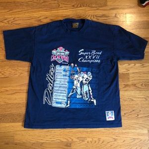 VTG Dallas Cowboys Embroidered Supperbowl 27 shirt